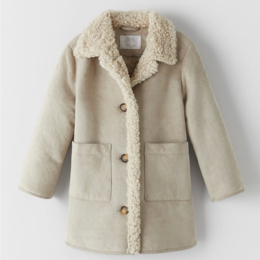 Zara Sherpa Line Coat